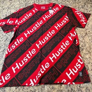 Phat Farm Red and Black Graphic Tee